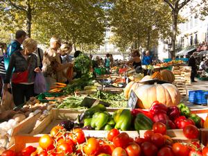 Place Carnot market Carcassonne